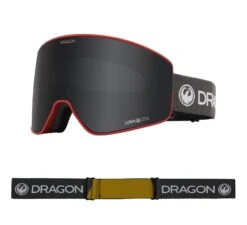 Unisex Dragon PXV2 Block Red Lumalens Dark Smoke Ionized + Lumalens Rose Lens Goggles
