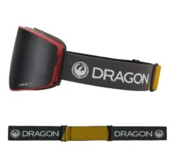 Unisex Dragon PXV2 Block Red Lumalens Dark Smoke Ionized + Lumalens Rose Lens Goggles -JADEN Snow Store DragonPXV2BlockRedLLDarkSmokeIonSide